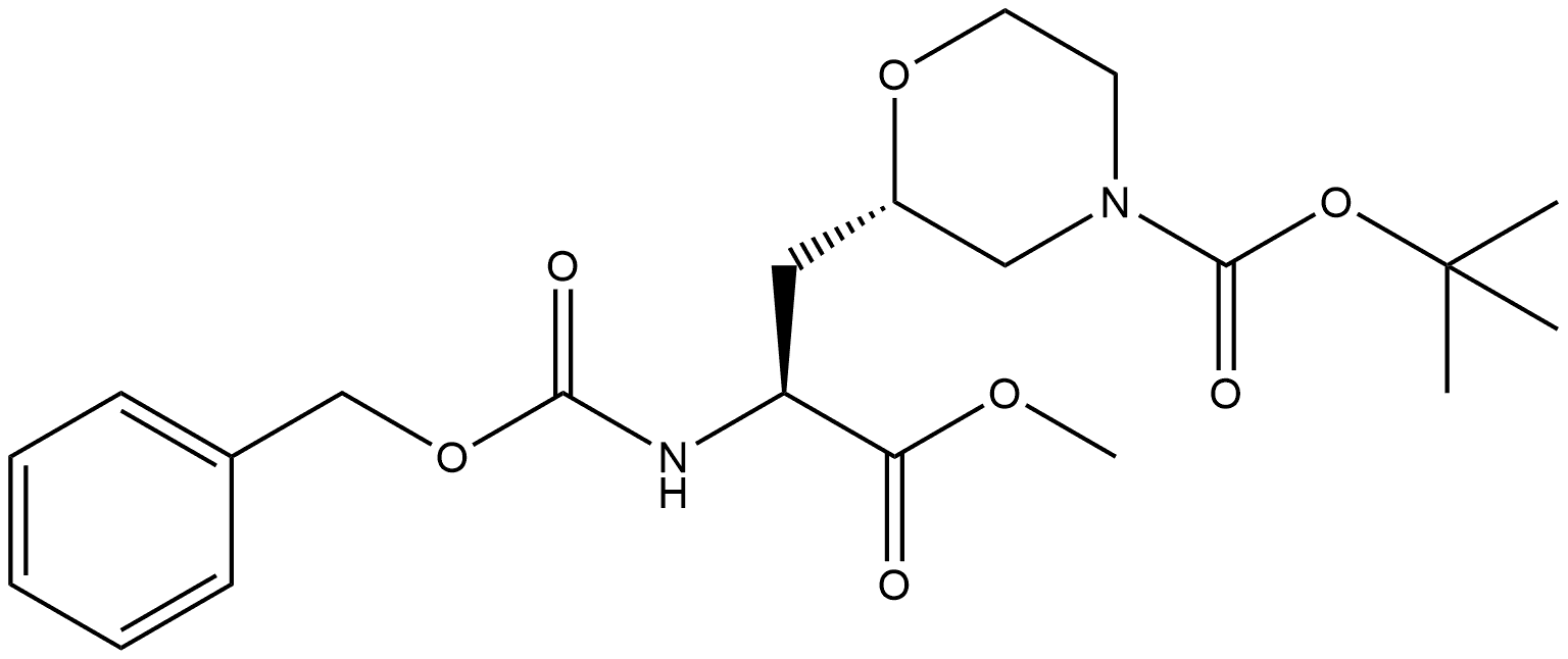 (S)-3-[(S)-4-BOC-嗎啉-2-基]-2-(CBZ-氨基)丙酸甲酯, 2641824-60-2, 結(jié)構(gòu)式