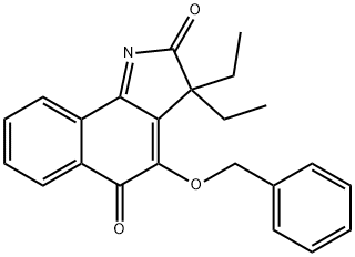 2H-Benz[g]indole-2,5(3H)-dione, 3,3-diethyl-4-(phenylmethoxy)- Struktur