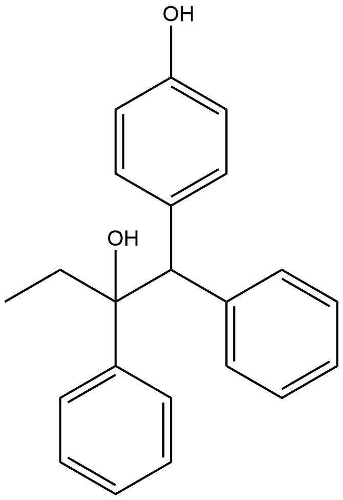 α-Ethyl-4-hydroxy-α,β-diphenylbenzeneethanol Struktur