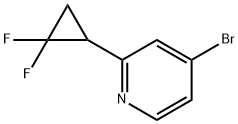 Pyridine, 4-bromo-2-(2,2-difluorocyclopropyl)- Struktur