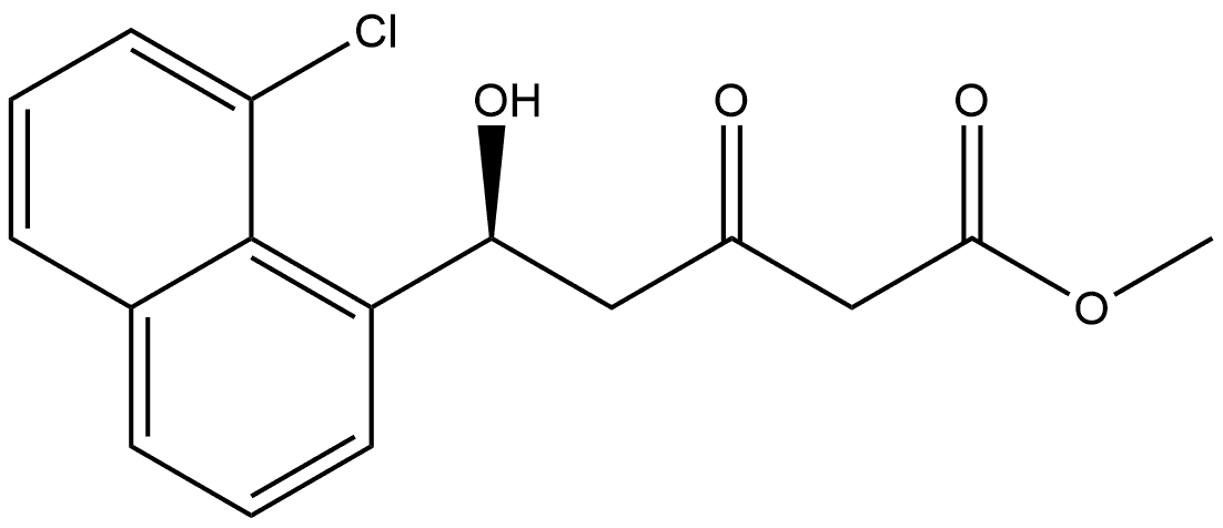 1-Naphthalenepentanoic acid, 8-chloro-δ-hydroxy-β-oxo-, methyl ester, (δS)- Structure