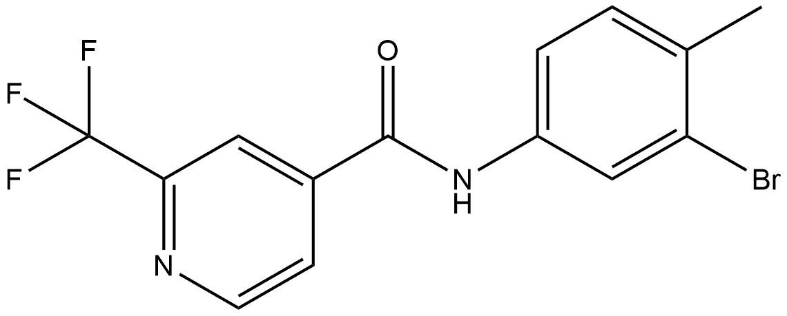 N-(3-bromo-4-methylphenyl)-2-(trifluoromethyl)isonicotinamide Struktur