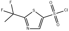 2-(1,1-difluoroethyl)-1,3-thiazole-5-sulfonyl chloride Struktur