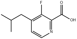 3-fluoro-4-(2-methylpropyl)pyridine-2-carboxylic acid Struktur