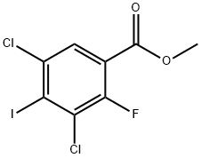 Benzoic acid, 3,5-dichloro-2-fluoro-4-iodo-, methyl ester Struktur