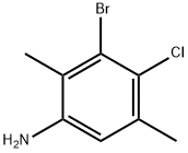 Benzenamine, 3-bromo-4-chloro-2,5-dimethyl- Struktur