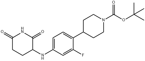 1,1-Dimethylethyl 4-[4-[(2,6-dioxo-3-piperidinyl)amino]-2-fluorophenyl]-1-piperidinecarboxylate Struktur