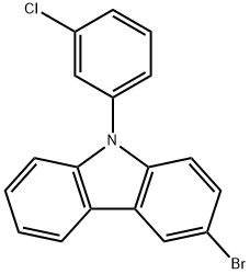 9H-Carbazole, 3-bromo-9-(3-chlorophenyl)- Struktur