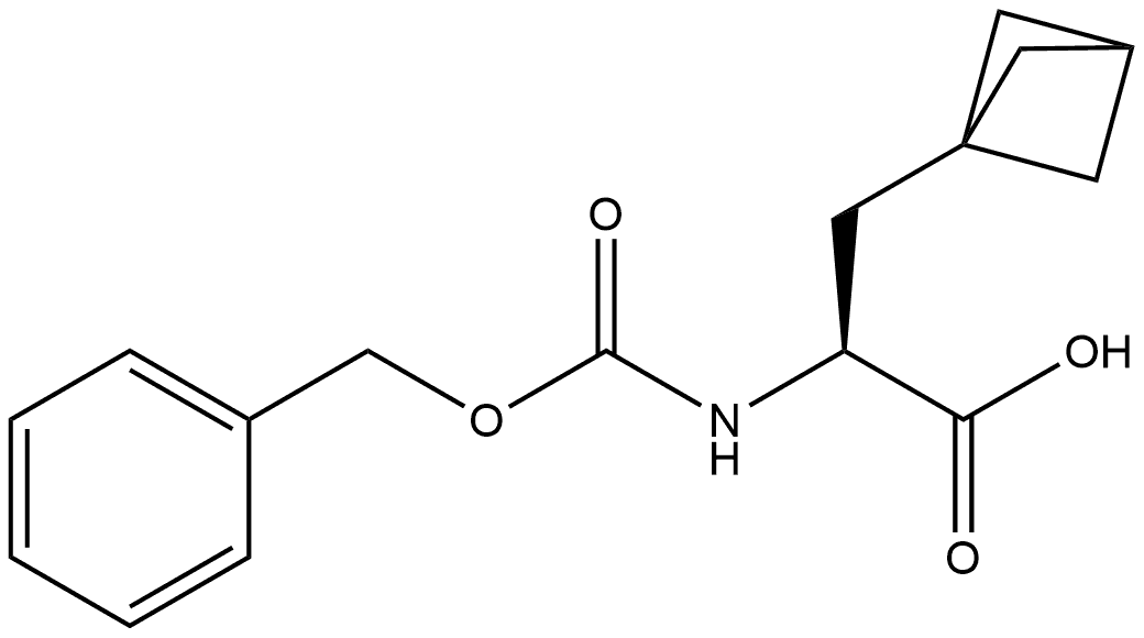 (2S)-2-(benzyloxycarbonylamino)-3-(1-bicyclo[1.1.1]pentanyl)propanoic acid Struktur