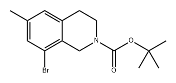 tert-butyl 8-bromo-6-methyl-3,4-dihydroisoquinoline-2(1H)-carboxylate Struktur