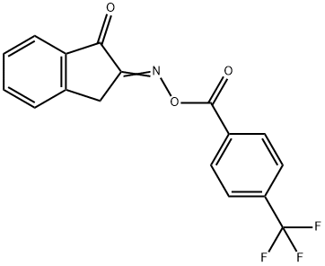 1H-Indene-1,2(3H)-dione, 2-[O-[4-(trifluoromethyl)benzoyl]oxime] Struktur