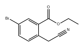 Benzoic acid, 5-bromo-2-(cyanomethyl)-, ethyl ester Struktur