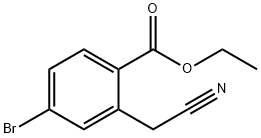 Benzoic acid, 4-bromo-2-(cyanomethyl)-, ethyl ester Struktur