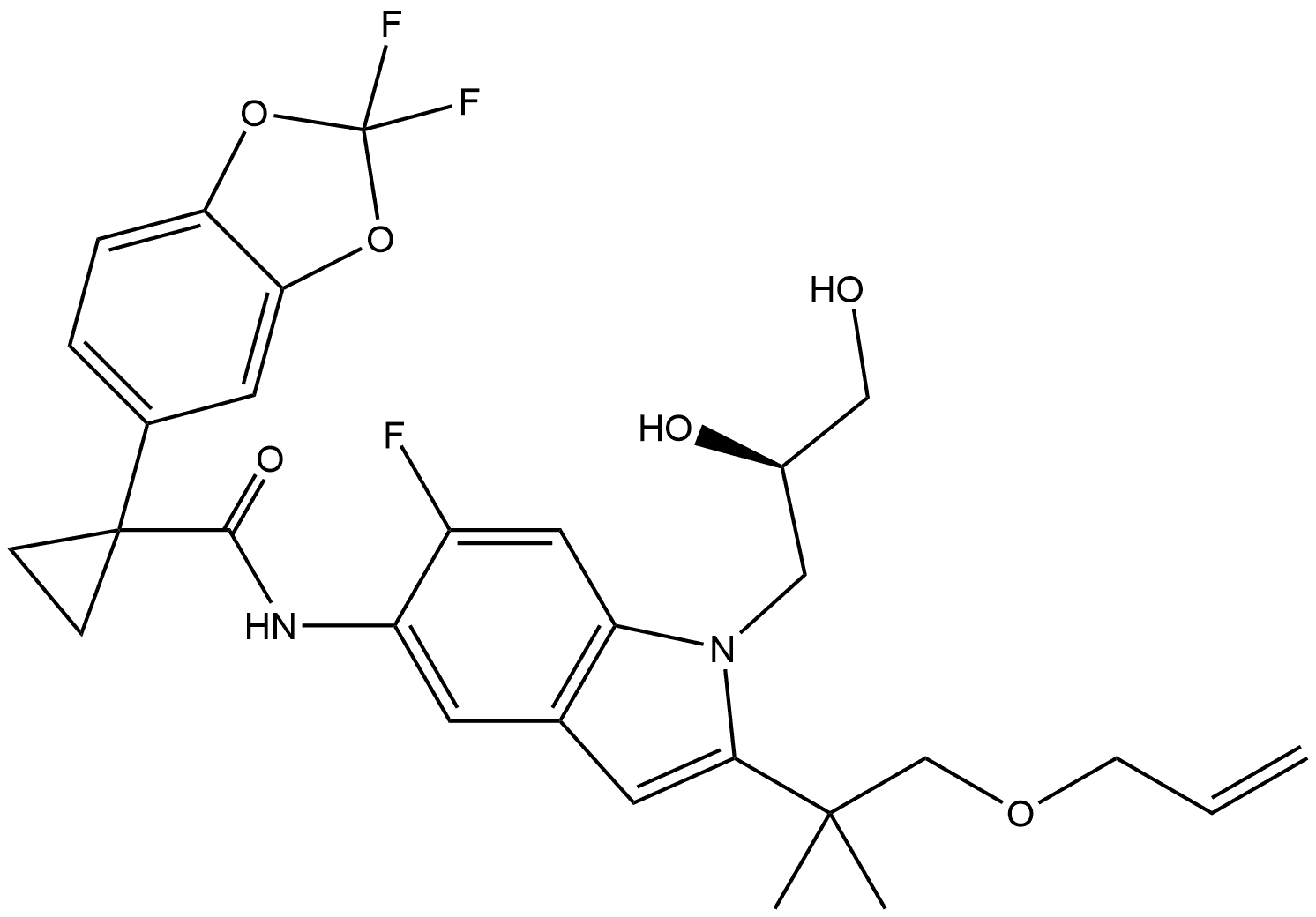 Tezacaftor Impurity 7 Struktur