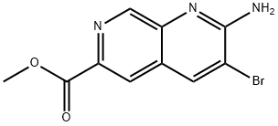 1,7-Naphthyridine-6-carboxylic acid, 2-amino-3-bromo-, methyl ester Struktur