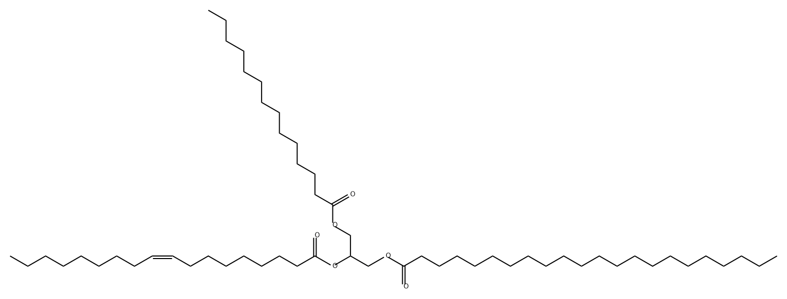 Docosanoic acid, 2-[[(9Z)-1-oxo-9-octadecen-1-yl]oxy]-3-[(1-oxotetradecyl)oxy]propyl ester Struktur