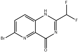 6-溴-2-(二氟甲基)吡啶并[3,2-D]嘧啶-4(3H)-酮 結(jié)構(gòu)式