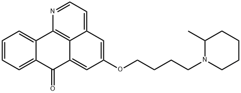 7H-Dibenzo[de,h]quinolin-7-one, 5-[4-(2-methyl-1-piperidinyl)butoxy]- Struktur