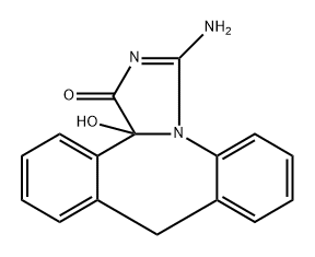 1H-Dibenz[c,f]imidazo[1,5-a]azepin-1-one, 3-amino-9,13b-dihydro-13b-hydroxy- Struktur