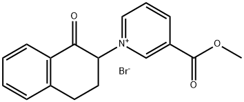 Pyridinium, 3-(methoxycarbonyl)-1-(1,2,3,4-tetrahydro-1-oxo-2-naphthalenyl)-, bromide (1:1) Struktur