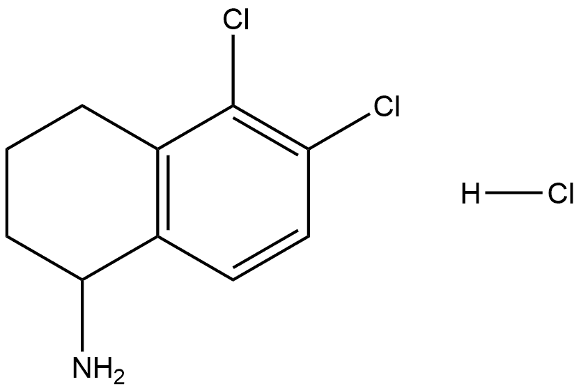 5,6-Dichloro-1,2,3,4-tetrahydro-1-naphthalenamine hydrochloride Struktur