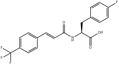 L-Phenylalanine, 4-fluoro-N-[(2E)-1-oxo-3-[4-(trifluoromethyl)phenyl]-2-propen-1-yl]- Struktur