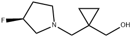 Cyclopropanemethanol, 1-[[(3S)-3-fluoro-1-pyrrolidinyl]methyl]- Struktur