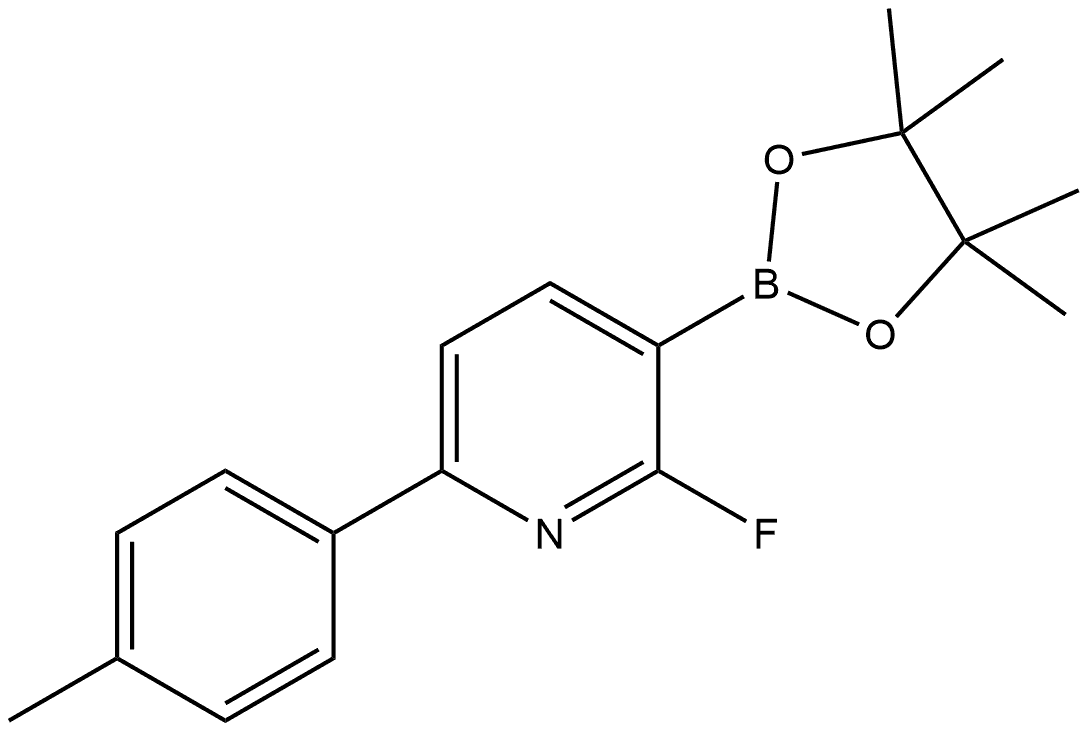 2-Fluoro-6-(4-methylphenyl)-3-(4,4,5,5-tetramethyl-1,3,2-dioxaborolan-2-yl)py... Struktur