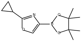 Oxazole, 2-cyclopropyl-4-(4,4,5,5-tetramethyl-1,3,2-dioxaborolan-2-yl)- Struktur