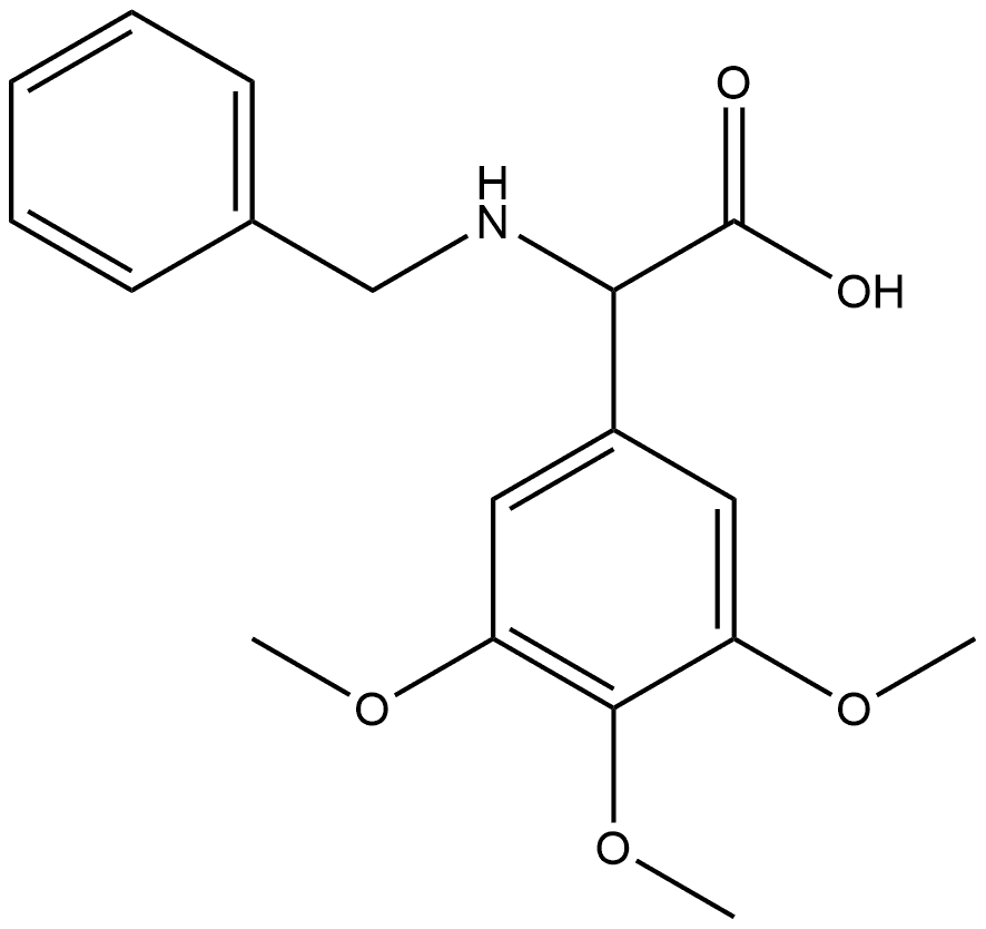 Benzeneacetic acid, 3,4,5-trimethoxy-α-[(phenylmethyl)amino]- Struktur