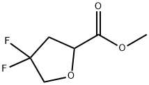 2-Furancarboxylic acid, 4,4-difluorotetrahydro-, methyl ester Struktur