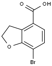 4-Benzofurancarboxylic acid, 7-bromo-2,3-dihydro- Struktur