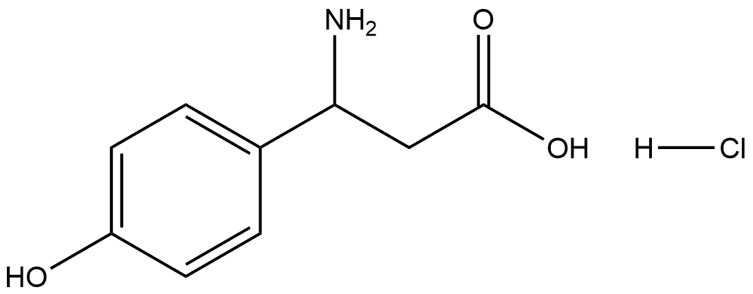 3-Amino-3-(4-hydroxy-phenyl)-propionic?acid  hydrochloride Struktur