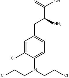 L-Phenylalanine, 4-[bis(2-chloroethyl)amino]-3-chloro- Struktur