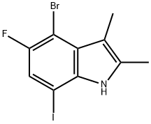 4-Bromo-5-fluoro-7-iodo-2,3-dimethyl-1H-indole Struktur