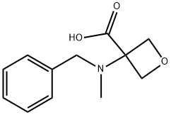 3-[Methyl(phenylmethyl)amino]-3-oxetanecarboxylic acid Struktur