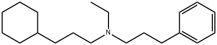 Benzenepropanamine, N-(3-cyclohexylpropyl)-N-ethyl- Struktur