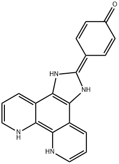 2,5-Cyclohexadien-1-one, 4-(1,3,7,8-tetrahydro-2H-imidazo[4,5-f][1,10]phenanthrolin-2-ylidene)- Struktur