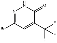 3(2H)-Pyridazinone, 6-bromo-4-(trifluoromethyl)- Struktur