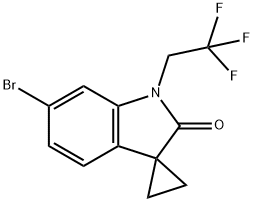 Spiro[cyclopropane-1,3'-[3H]indol]-2'(1'H)-one, 6'-bromo-1'-(2,2,2-trifluoroethyl)- Struktur