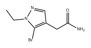 1H-Pyrazole-4-acetamide, 5-bromo-1-ethyl- Struktur