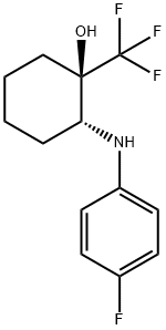 Cyclohexanol, 2-[(4-fluorophenyl)amino]-1-(trifluoromethyl)-, (1R,2R)- Struktur