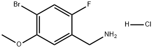 Benzenemethanamine, 4-bromo-2-fluoro-5-methoxy-, hydrochloride (1:1) Struktur