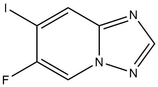 6-fluoro-7-iodo-[1,2,4]triazolo[1,5-a]pyridine Struktur