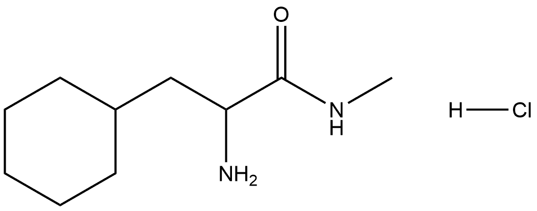 2-amino-3-cyclohexyl-N-methylpropanamide hydrochloride Struktur