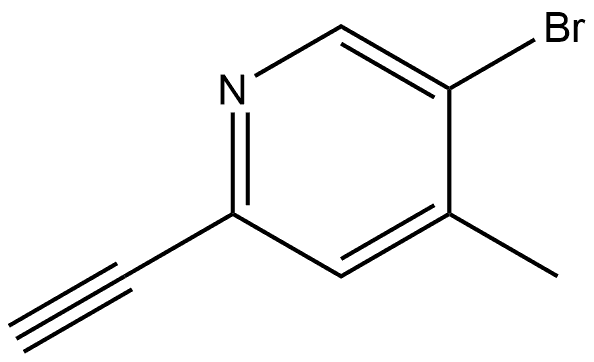 5-bromo-2-ethynyl-4-methylpyridine Struktur