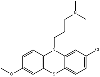 2-Chloro-7-methoxy-N,N-dimethyl-10H-phenothiazine-10-propan-1-amine Struktur