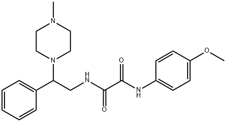 Ethanediamide, N1-(4-methoxyphenyl)-N2-[2-(4-methyl-1-piperazinyl)-2-phenylethyl]- Struktur