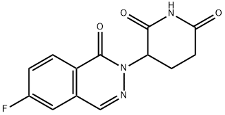 2,6-Piperidinedione, 3-(6-fluoro-1-oxo-2(1H)-phthalazinyl)- Struktur