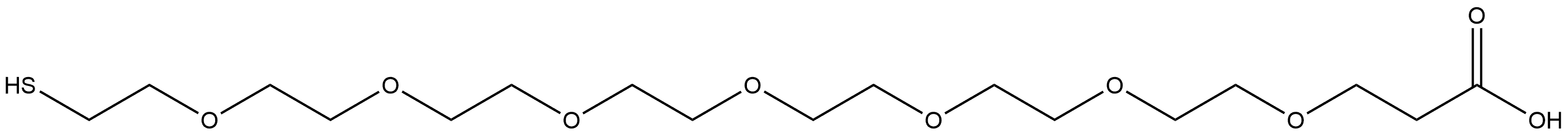 Thiol-PEG7-acid Struktur